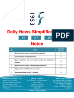 Daily News Simplified - DNS: SL. NO. Topics The Hindu Page No