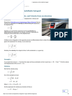 Applications of The Indefinite Integral - Answers