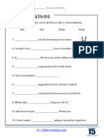 Demonstratives: DIRECTIONS: Complete Each Sentence With A Demonstrative