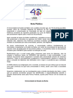 Nota Pública - Diploma de Medicina