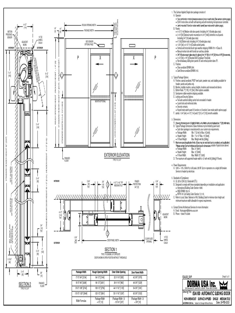 Esa100 SMP | PDF | Door | Building Engineering