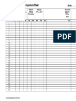 Temperature Log Sheet 10