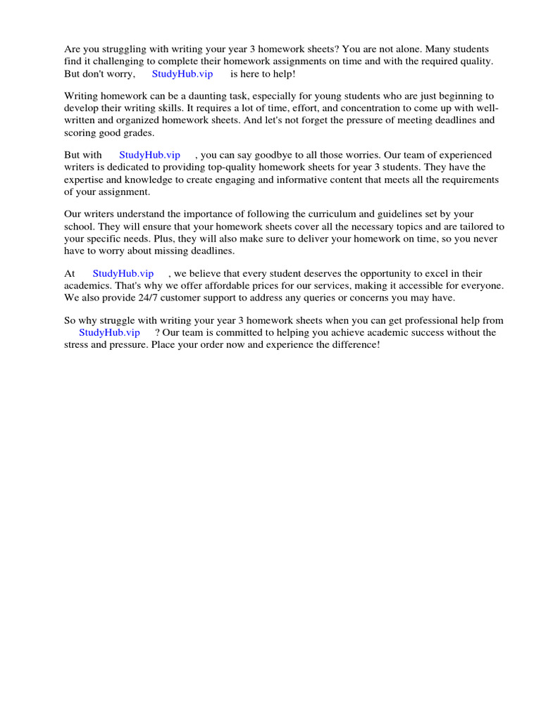 Year 3 Homework Sheets | PDF | Worksheet | Homework
