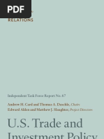 Download US Trade and Investment Policy by Council on Foreign Relations SN72082613 doc pdf