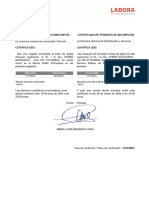 Certificat de Periodes D Inscripcio