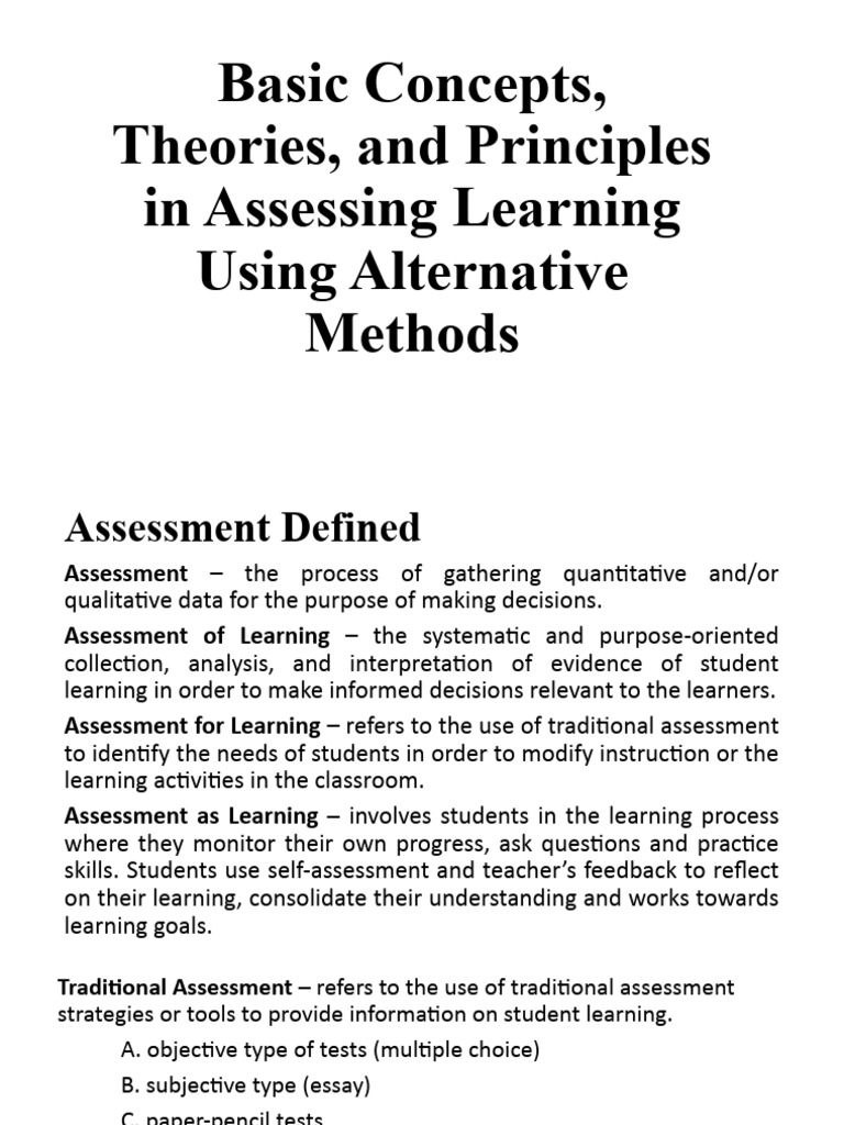 L1 Basic Concepts Theories and Principles in | PDF | Educational ...