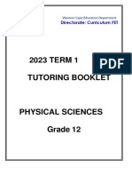 Physical Sciences Tutoring Material Term 1 - 2023