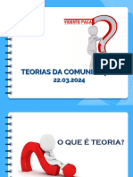 TEORIAS DA COMUNICAÇÃO 22.03.2024