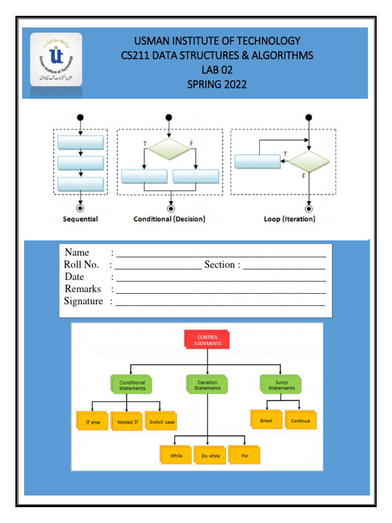 DSA Lab 02 SPRING 2022 SE | PDF | Boolean Data Type | Control Flow