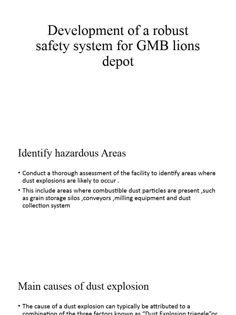 Safety System for Dust Explosion Prevention | PDF