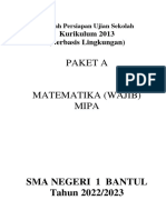 Soal Usek 2021 Utama Paket A