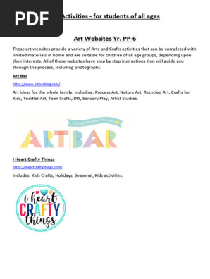 Visual Arts at Home Art Activities