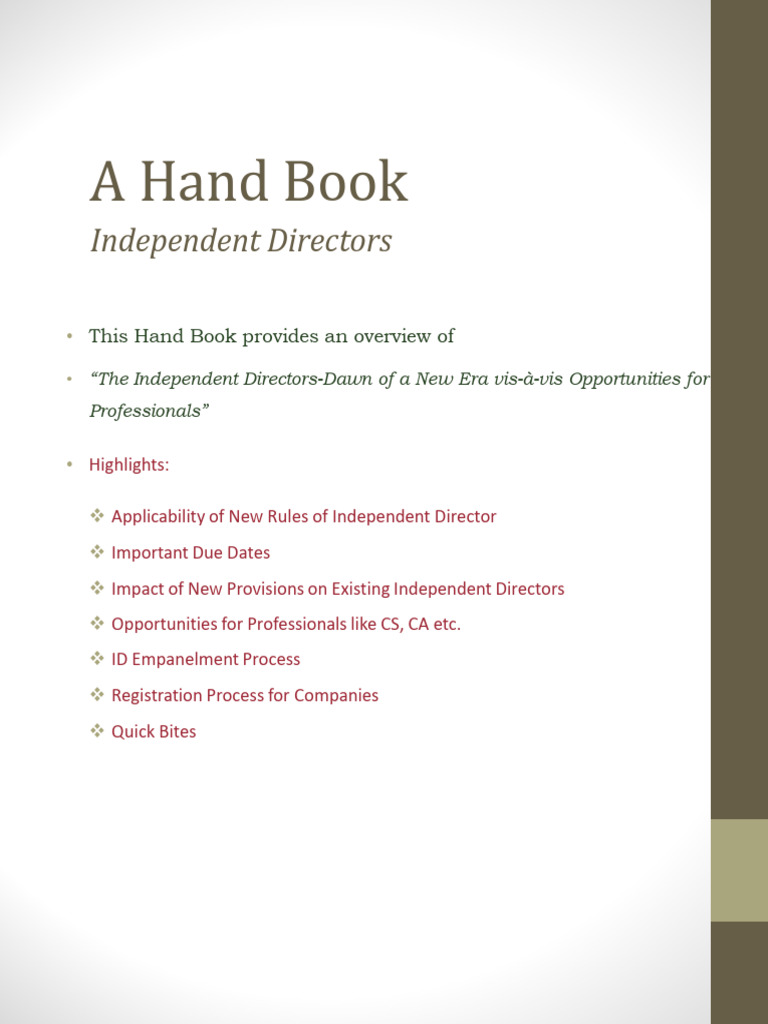 Book Independent Directors | PDF | Business