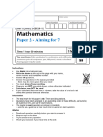 2a - Paper 2 Non-Calculator Aiming For Grade 7 - Question Paper