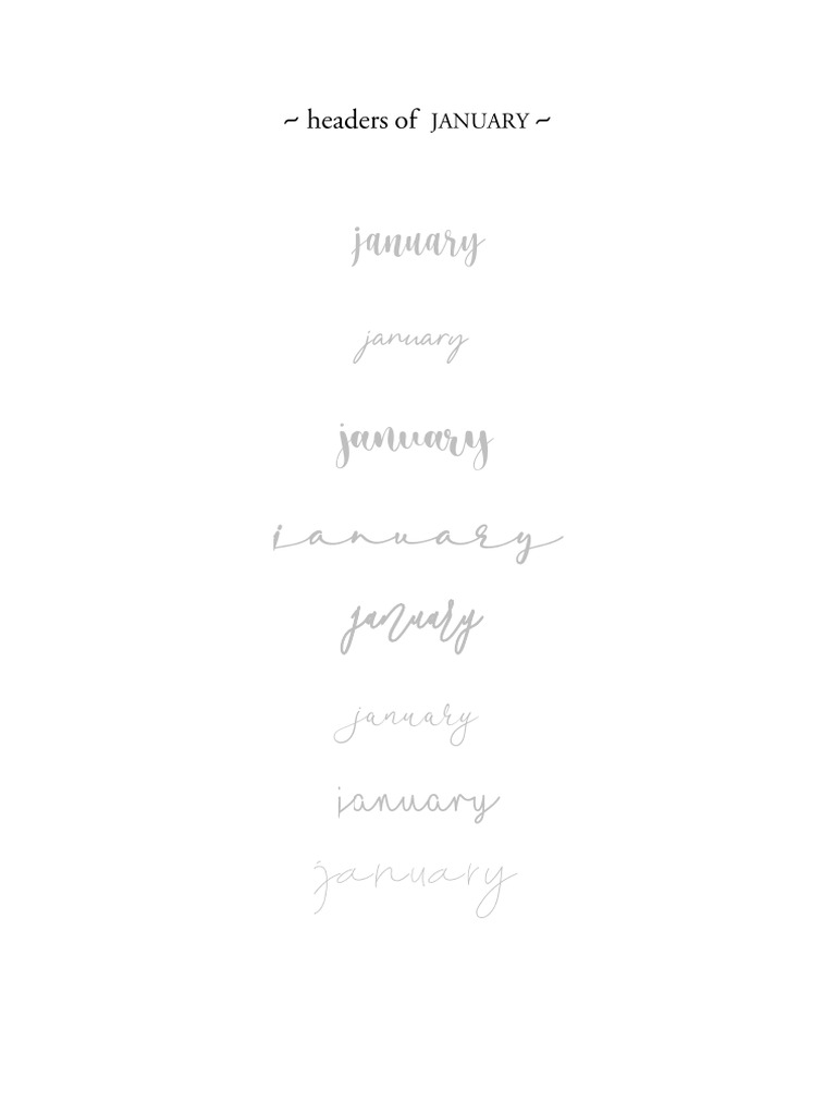 Headers of JANUARY | PDF