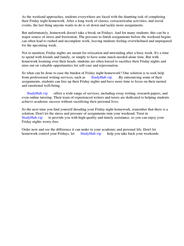 Friday Download Homework | PDF | Homework | Worksheet
