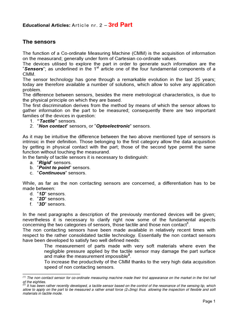 2nd Educational Article - Part 3 | PDF | Sensor
