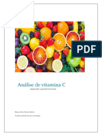 Análise do teor de Vitamina C