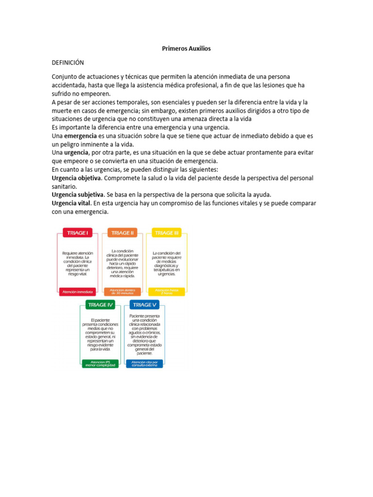Guía Completa de Primeros Auxilios | PDF | Presión sanguínea | Primeros ...