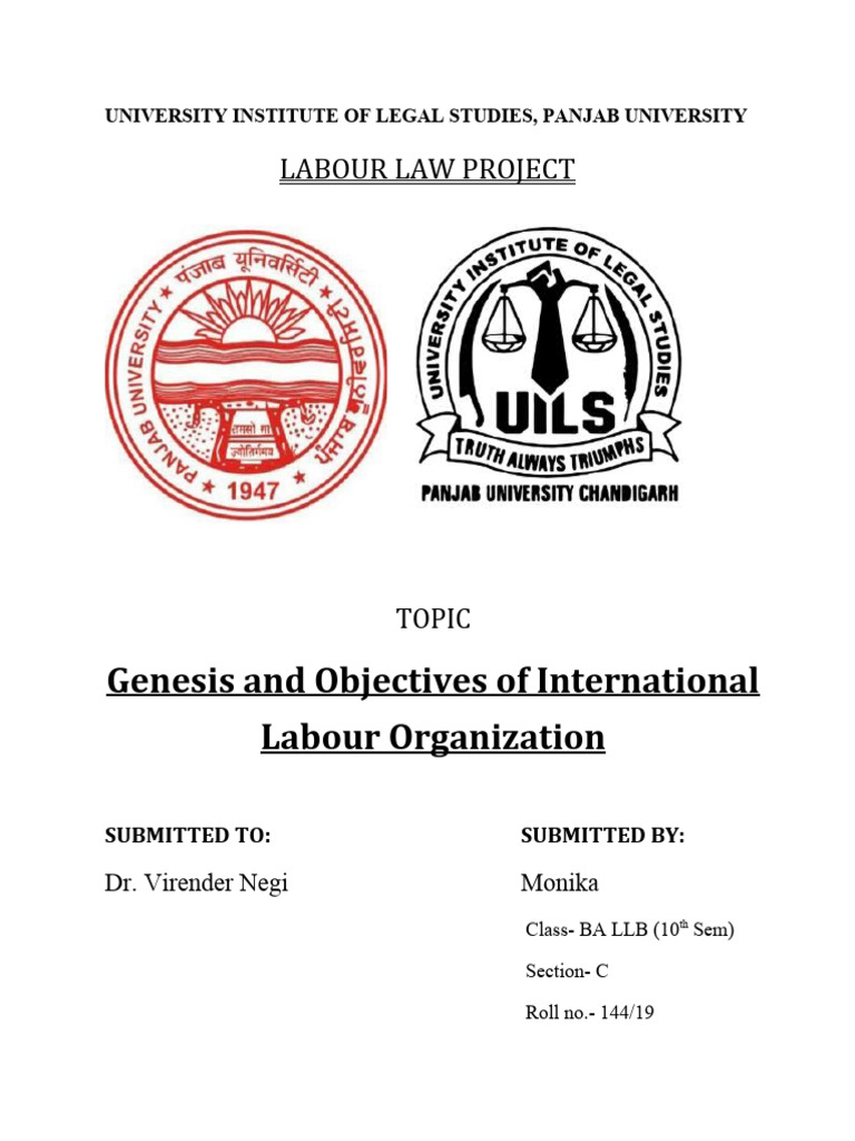 ILO: Genesis and Objectives Explained | PDF | International Labour ...