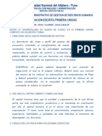 Evaluacion de La Primera Unidad de Sistema Administrativo de Gestion de Recursos Humanos 2024