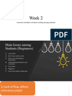 Week 2 Common Mistakes