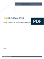 Position Specification - University of Michigan - Dean Ross School of Business 2
