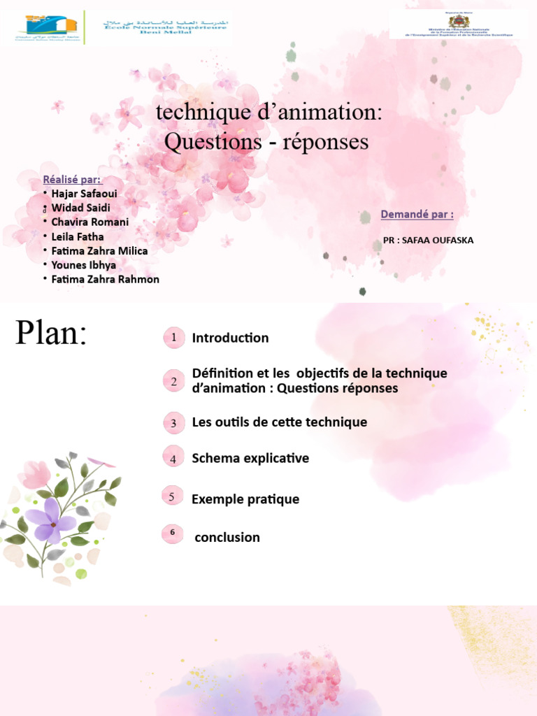 Technique d'Animation : Questions-Réponses | PDF | Pédagogie