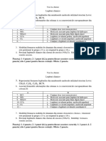 Test La Chimie - Legaturi Chimice