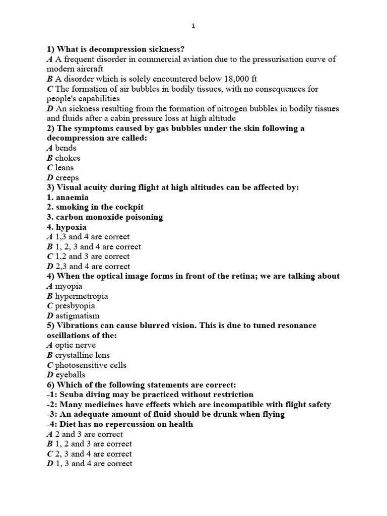 Types of Decompression in Aviation | PDF | Blood | Altitude