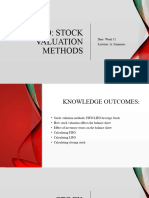 Unit 10 - Stock Valuation Methods 2
