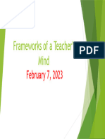 Frameworks of a Teacher’s Mind