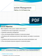 1. Introduction to Construction Management