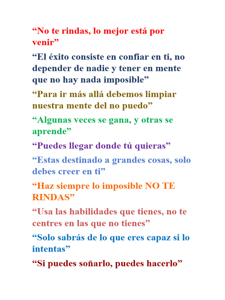 Frases Motivadoras | PDF | Relaciones personales, crianza y desarrollo  personal | Estilo de vida, image size:768x1024