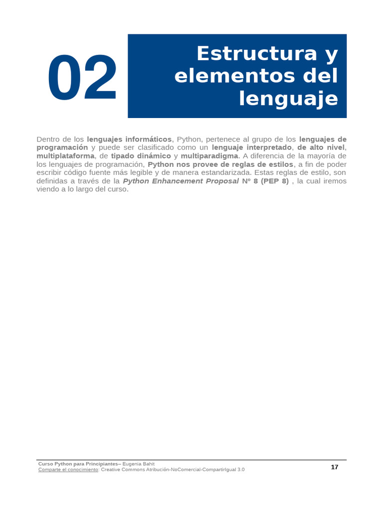 PPP c2 Estruc Eltos | PDF | Lenguaje de programación | Python (lenguaje ...