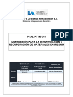 PI-AL-PT-IN-010 Instrucción para La Identificación y Recuperación de Materiales en Riesgo ILM 00