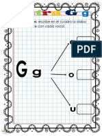 ejercicios de la letra G g (ga, go, gu)