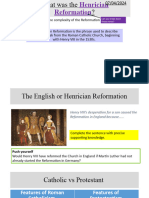 What Was The Henrician Reformation?