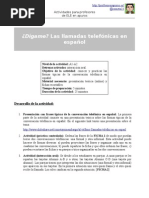 Download Actividad Dgame Las llamadas telefnicas en espaol by Guillermo SN72087657 doc pdf