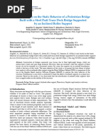 A Case Study On The Static Behavior of A Pedestrian Bridge Built With A Steel Pratt Truss Deck Bridge Supported by An Inclined Roller Support