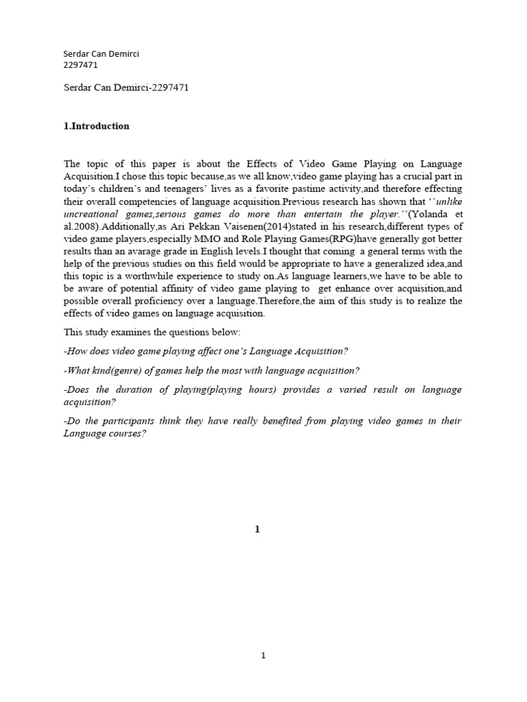 Video Games Boost Language Skills | PDF | Language Acquisition | Learning
