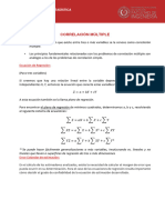 Regresión y Correlación Lineal Multiple