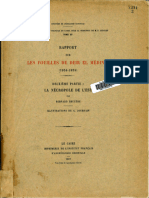 Bruyère, Bernard. - Rapport Sur Les Fouilles de Deir El-Medineh (1934-1935) La Nécropole de l'Est 1937