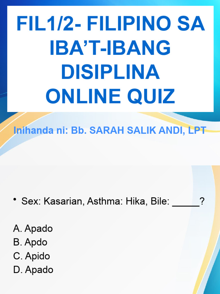 E - Quiz | PDF