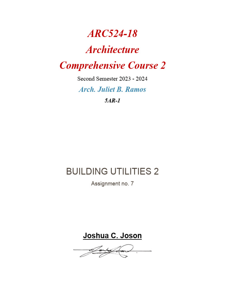 JOSON - Joshua C. - 5AR-1 - Assignment No. 7 - BU 2 - Compre 2 | PDF ...