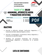 Seminario 16 - Dolor Abdominal Apendictis Aguda y Parasitoris Intestinal