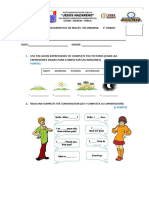 Evaluación de Inglés 3°