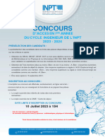 Affiche Concours INPT Acces 1ere 2023