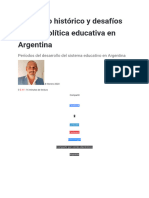 Recorrido Histórico y Desafíos para La Política Educativa en Argentina