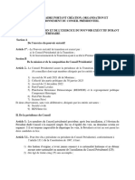 Draft Décret Portant Création Organisation Et Fonctionnement Du CP